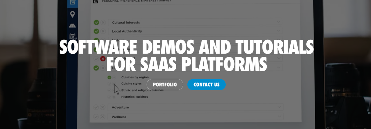 software demos and tutorial videos saas